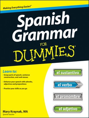 cover image of Spanish Grammar For Dummies